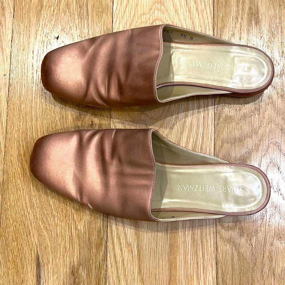 Stuart Weitzman Satin Slides - image 1